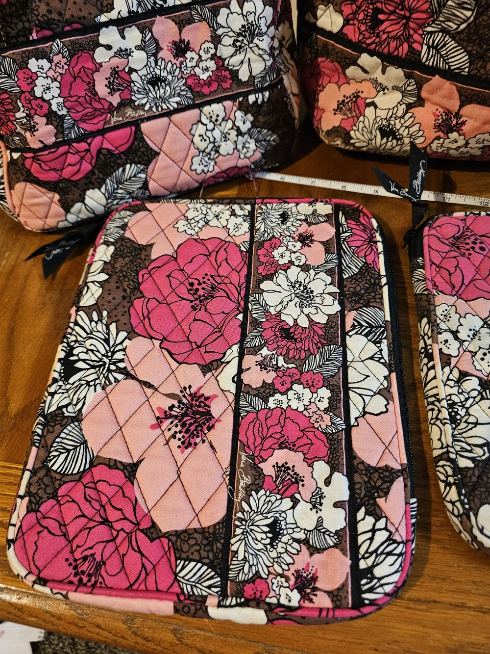 Quilted Vera Bradley Floral Tablet Holder- Pink & Black